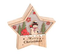 Decorazioni per Tavola di Natale Decorazioni natalizie in legno illuminate per la tavola natalizie a forma di cervo con Babbo Natale