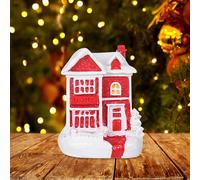 Decorazioni per Tavola di Natale Scena di Natale in resina, villaggio, città, inverno, con ornamenti natalizi, decorazioni da tavolo per le feste