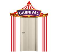 Decorazioni per Tendoni da Circo, Decorazioni per Feste di Carnevale Fondale per Striscioni da Circo a Strisce Rosse e Bianche Decorazioni per Tendoni da Circo per Feste a Tema Carnevale Halloween