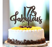 Decorazioni per torta di compleanno per 17° compleanno, 17° compleanno, con nome personalizzato favoloso qualsiasi età numero diciassette anni 17 anni 17° anniversario regali di compleanno per