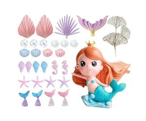 Decorazioni per torte a forma di, 30 pezzi Topper per torta a tema sotto il mare, per feste di compleanno e styling di dessert per bambini, ornamenti decorativi a forma di per torte, cup