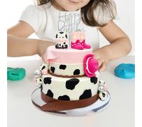 Decorazioni per torte a forma di mucca, romantiche decorazioni per le