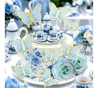 Decorazioni per torte con fiori e farfalle, per feste di compleanno, decorazioni per torte di compleanno, matrimoni, baby shower, principesse, tea party