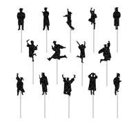 Decorazioni per torte di laurea, topper per torta di laurea | Scelte di decorazioni per torte di laurea | Set di 14 antipasti alimentari per feste, decorazioni per cupcake da dessert