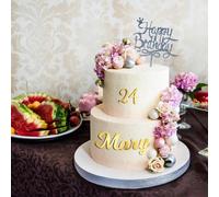 Decorazioni per torte in acrilico con lettere e numeri, toppers per torte con numeri digitali da 0 a 9 e lettere da A a Z placcate a specchio, per decorazione di anniversari, matrimoni, feste di compl