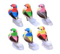 Decorazioni per uccelli - 6 pezzi realistiche decorazioni per uccelli per esterni, decorazioni in piume realistiche e durevoli per matrimoni, balconi, soggiorno, giardino, interni esterni