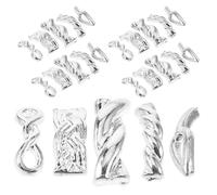 Decorazioni per Unghie Chain Charms 100 Pezzi Lega Argento | Cinque Varianti Distinte, Look Gothic Punk, per Manicure Artigianale e Look Quotidiani