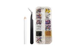Decorazioni per Unghie Kit Di Strass Cristalli E Perle Con Forme Multiple