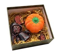 Decorazioni Per Zucca Di Halloween - Set Di Zucche Horror Stampate In 3D - Oggetto Festivo Per Atmosfera Cosplay Esterno Scrivania Collezione Cortile Portico Finestra Vacanze Desktop Per Foto