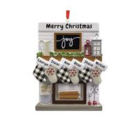 Decorazioni personalizzate per l'albero di Natale, decorazioni natalizie personalizzate con cognome e desideri, materiale in resina, calze per il camino di casa, decorazioni natalizie