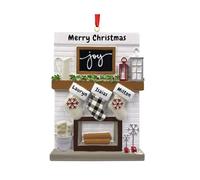 Decorazioni personalizzate per l'albero di Natale, decorazioni natalizie personalizzate con cognome e desideri, materiale in resina, calze per il camino di casa, decorazioni natalizie