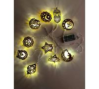 Decorazioni Ramadan Luci Ramadan, Decorazioni Eid Mubarak 5.4ft 10 LED Luci Stringa Ramadan A batteria Luci Fatate Ramadan Kareem Decorazione per Giardino Domestico Decorazione Festa Ramadan Musulmana