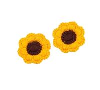 Decorazioni ricamate applicate, Toppe ricamate termoadesive con fiore margherita multicolore da 30 pezzi 3,5 cm(Yellow)