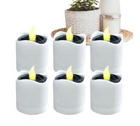 , decorazioni riutilizzabili, 6 pezzi, senza fiamma, sicurezza a LED, per giardino, campeggio, interno, balcone, matrimonio, feste, celebrazioni