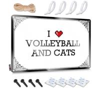 Decorazioni riutilizzabili piccole I Love Pallavolo e gatti per lago - roba da bar personalizzabile (30 x 40 cm)