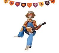 Decorazioni scheletri - Decorazioni di scheletro di Halloween | Scheletri musicali di Halloween - arredamento di giunti posizionabili con occhi luminosi musica per il giardino delle vacanze foto al de