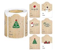 Decorazioni Sigillo Pratico Ornamento Etichette Regalo Buon Natale Adesivi Festival Sigillatura Busta Regalo Rettangolo Etichetta Adesivo Buon Rotolo Etichetta Decorativa