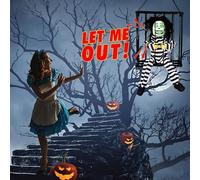 Decorazioni spettrali da appendere per Halloween da appendere a Halloween urlando spaventose decorazioni animate per interni ed esterni Caratteristiche: Afro per bambini (28 x 24 x 11 cm)
