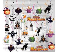 Decorazioni Spirale Halloween,32pcs Halloween Spirale Decorazioni Set- Ornamento Spirale di Halloween,Decorazione di Turbinio di Halloween,Halloween Hanging Soffitto Spirale per Halloween Decorazioni