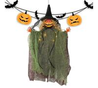 Decorazioni Strega Halloween, Figure spaventose per interni ed esterni, ornamenti di streghe con cappelli a punta, scope, design dettagliato, perfetto per decorare casa, giardino, festa di Ha