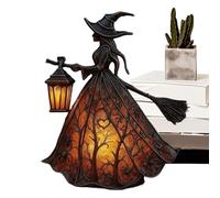 Decorazioni Streghe Halloween,Segnali Artigianali in Resina per Tavoli - Luminosa Decorazione Halloween per Cucina, Camera, Giardino, Soggiorno e Centrotavola
