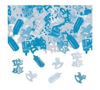 Decorazioni Tavolo Confetti Coriandoli Celeste Addobbi Nascita Battesimo Bimbo
