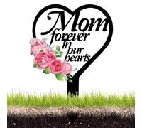 Decorazioni Tombe - Marcatore Croce Lapide Memoriale | Segnalibro Tombe Commemorative | Simpatia 2D Palo Acrilico per Il Cimitero | Heart and Crossing Memoria Simpatia Scommessa per