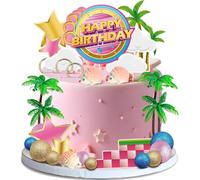 Decorazioni Torta Bambini Compleannos, 30PCS Cartoon Blu Cake Topper, Decorazioni per Torte, Topper Torta Compleanno, per Compleanno di Feste per Bambini Ragazzi e Ragazza (B)