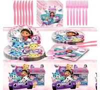 Decorazioni Torta Compleanno GB BULE stoviglie di compleanno, contiene striscioni Lilo Stitch, piatti di carta, tazze, tovaglioli, tovaglia rosa per la decorazione di feste