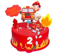 Decorazioni Torta Pompiere, Pompiere Cake Topper, Pompiere Figure Decorazioni Torta, Happy Birthday Cake Topper, Festa di Compleanno Baby Shower Decorazioni per Bambini
