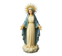 Decorazioni Virgin Maria Statue Di Preghiera Ornamenti - Statua Del Desktop Religioso | Scultura Decorativa In Resina Per Libreria Tavolino Da Comodino Da Comodino Vetrina Vetrina Meditazione Davanzal