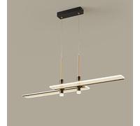 Decorazistile Rustico Nordico Sputnika Led Moderno Di Metà Secololineare a Led Nero e Oro Plafoniera Vintageda a Sospensiper Tavolo da Pranzo Soggiorno Camera da Letto Cucina/2 Luci