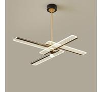 Decorazistile Rustico Nordico Sputnika Led Moderno Di Metà Secololineare a Led Nero e Oro Plafoniera Vintageda a Sospensiper Tavolo da Pranzo Soggiorno Camera da Letto Cucina/4 Luci