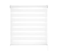 Decorblind | Tenda avvolgibile a doppio strato, notte e giorno, installazione da parete o soffitto, misura della tenda: 140 x 180 cm larghezza x lunghezza/misura del tessuto: 137 x 175 - Tenda colore crema, tenda notte e giorno finestra