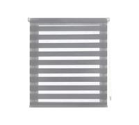Decorblind | Tenda avvolgibile a doppio strato, senza attrezzi e senza trapano, misura della tenda: 40 x 130 cm larghezza x lunghezza/misura del tessuto: 37 x 125 - Tenda notte e giorno, colore grigio, tende per finestre