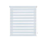 Decorblind | Tenda avvolgibile a doppio strato, senza attrezzi e senza trapano, misura della tenda: 47 x 180 cm larghezza x lunghezza/misura del tessuto: 44 x 175 - Tenda notte e giorno, colore celeste, tende per finestre