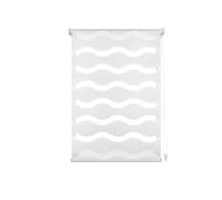 Decorblind | Tenda avvolgibile notte e giorno doppio strato, senza attrezzi e senza foratura, misura 72 x 150 cm (larghezza x lunghezza), tessuto 69 x 145 - colore bianco per finestre