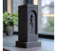 Decords Torre urna per ceneri di geco, con stampa 3D architettonica, ricordo commemorativo con lucertola da incasso, decorazione minimale per cremazione, idea regalo di simpatia, dimensioni dell'urna