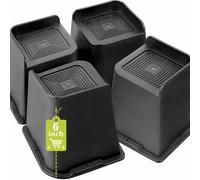 DecorDwell 4Pcs Rialzo per Mobili da Letto Alzate per Letti 10/15/20cm per Uso Intensivo Rialzi per Mobili Fino a 2721,6g Design a Forma di L Blocchi Sollevatori per Letti Divano Scrivania (6 Zoll)