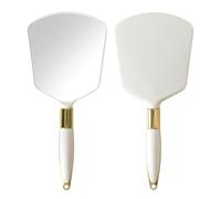 DecorDwell Beauty Specchio Ovale, Specchio Portatile con Manico, Specchios Portatile con Manico dal Design Ergonomico, Ingrandimento Specchios Cosmetico, Make Up per Cura Viso e Capelli