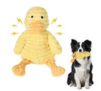DecorDwell Giocattoli di Peluche per Cani, Giochi con Squeak per Cani, Giocattoli per Cuccioli da Masticare, per Cuccioli, Cani di Piccola, Media, Grande Taglia, Anatra Gialla(Solo per Cani)