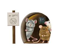Decorhome Adesivi murali realistici con Foro di Topo - 3 Topi Room Decor Wall Sticker Mouse Wall Decor,Cartone Animato Angolo Decorativo Adesivo da Parete in PVC Adesivo Impermeabile Decorazione
