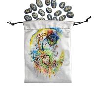 Decorhome Borsa per tarocchi, borsa per tarocchi con stampa animalier con coulisse | Custodia, tasca portaoggetti, sacchetti di velluto, colore doppio lato per cristalli, dadi, tarocchi, Sxf10#, Refer