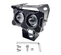 Decorhome Faretti Per Moto Faretto Di Guida A LED Super Luminoso Per Moto | Luce LED Per Moto | Fendinebbia Con Opzioni Di Colore Doppio | Faro Giallo E Bianco Integrato Ad Alta Luminosità