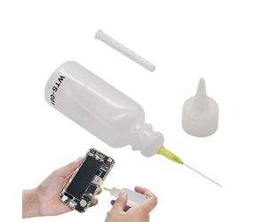 Decorhome Flacone con punta ad ago, 3 flaconi di precisione per oliatore | Flacone da 100 ml a tenuta stagna | Contagocce liquido portatile per la fabbricazione della carta e saldatura colofonia |