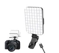 Decorhome Luce per selfie per telefono, 60 LED, luce di riempimento luminosa, portatile, luce di bellezza per telefono, 3 modalità, 2200 mAh, per interni, serate, studi, luce del telefono, con clip