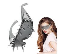 Decorhome Occhiali da sole punk, occhiali da sole alla moda, occhiali da sole unici per viaggi, occhiali punk, occhiali da sole strani per uomini e donne