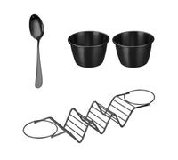 Decorhome Porta Conchiglia Per Taco - Set Per Burrito Sicuro Per Il Forno In Acciaio Inossidabile | Set Taco Bar Multiuso Resistente Al Calore Con Supporto Per Taco | Supporto Per Burrito Per Taco Dal