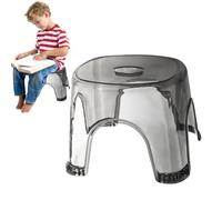 Decorhome Sgabello da doccia trasparente, impermeabile e antiscivolo, sgabello da bagno, sedile trasparente, sgabello angolare per bagno, comodino, piccoli spazi doccia, sgabello trasparente