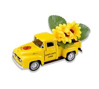 Decori Camion con Girasoli/Pick -up Vintage con Centrotavola da Tavolo da Fiori Artificiali per Le Case Coloniche per La Fattoria